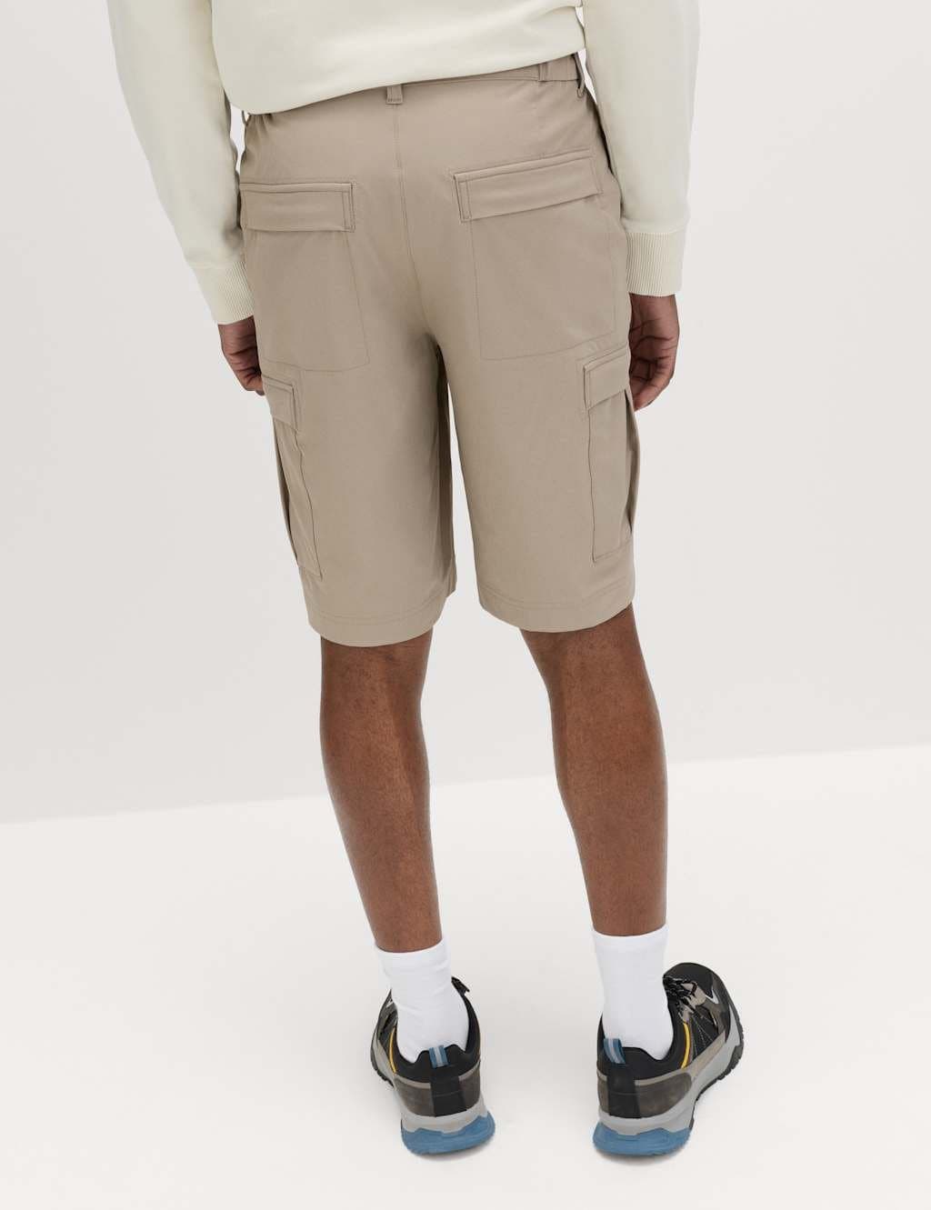 Marks & Spencer M&S Straight Fit Cargo Shorts Mushroom - 5