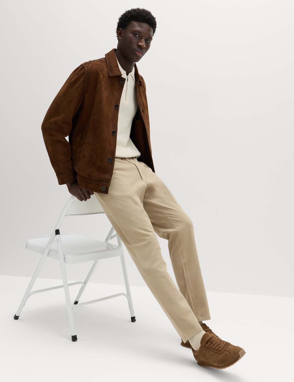 Marks & Spencer M&S The Ultimate Slim Fit Twill Chinos Sand - 2