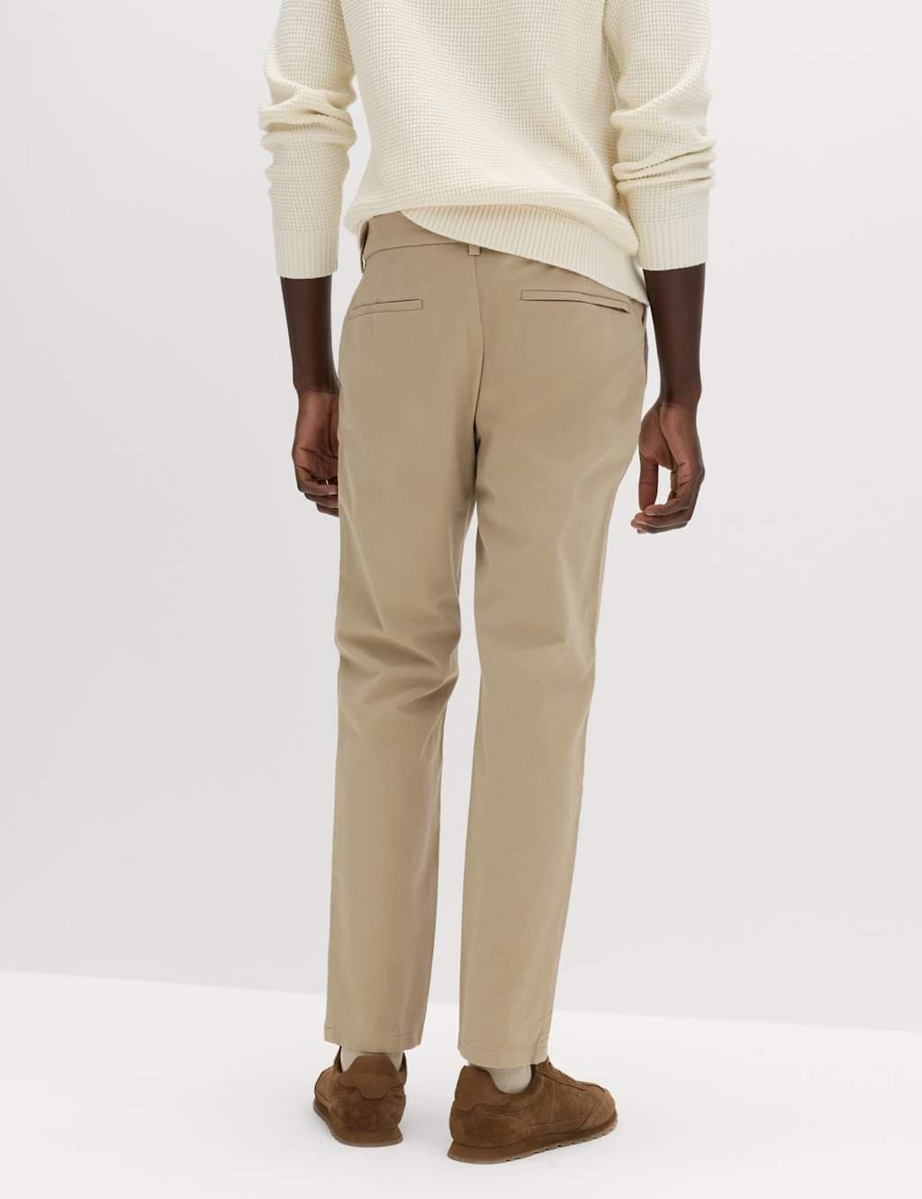 Marks & Spencer M&S The Ultimate Slim Fit Twill Chinos Sand - 3