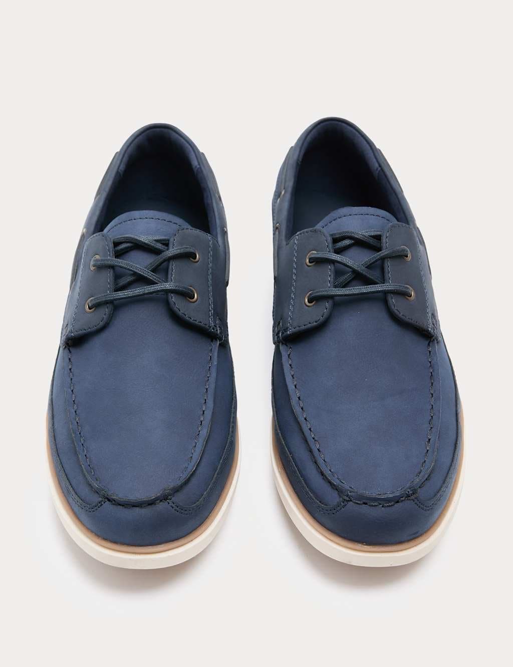 Marks & Spencer M&S White Sole Deck Shoes Navy Mix