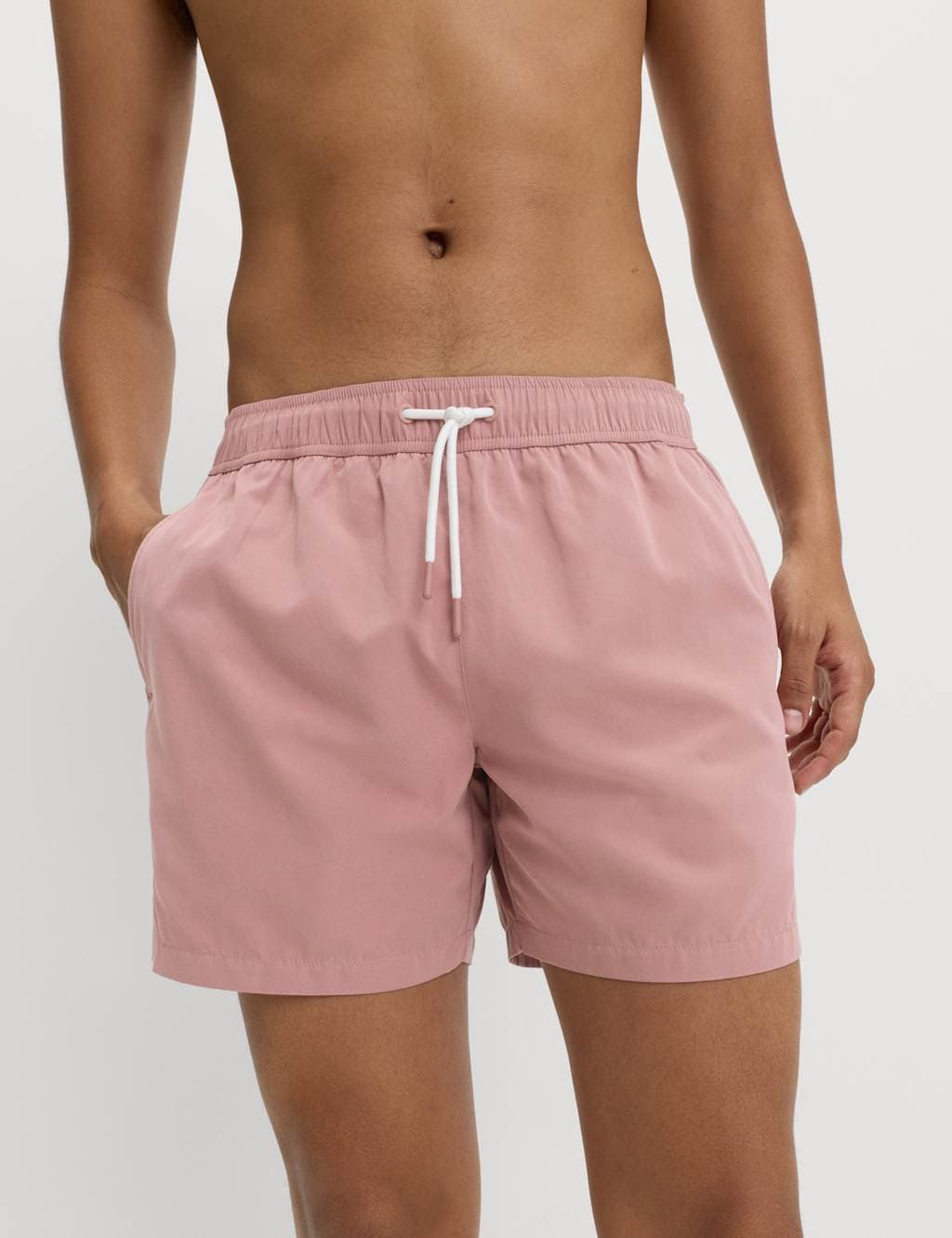 Marks & Spencer M&S Quick Dry Plain Swim Shorts Antique Rose - 3