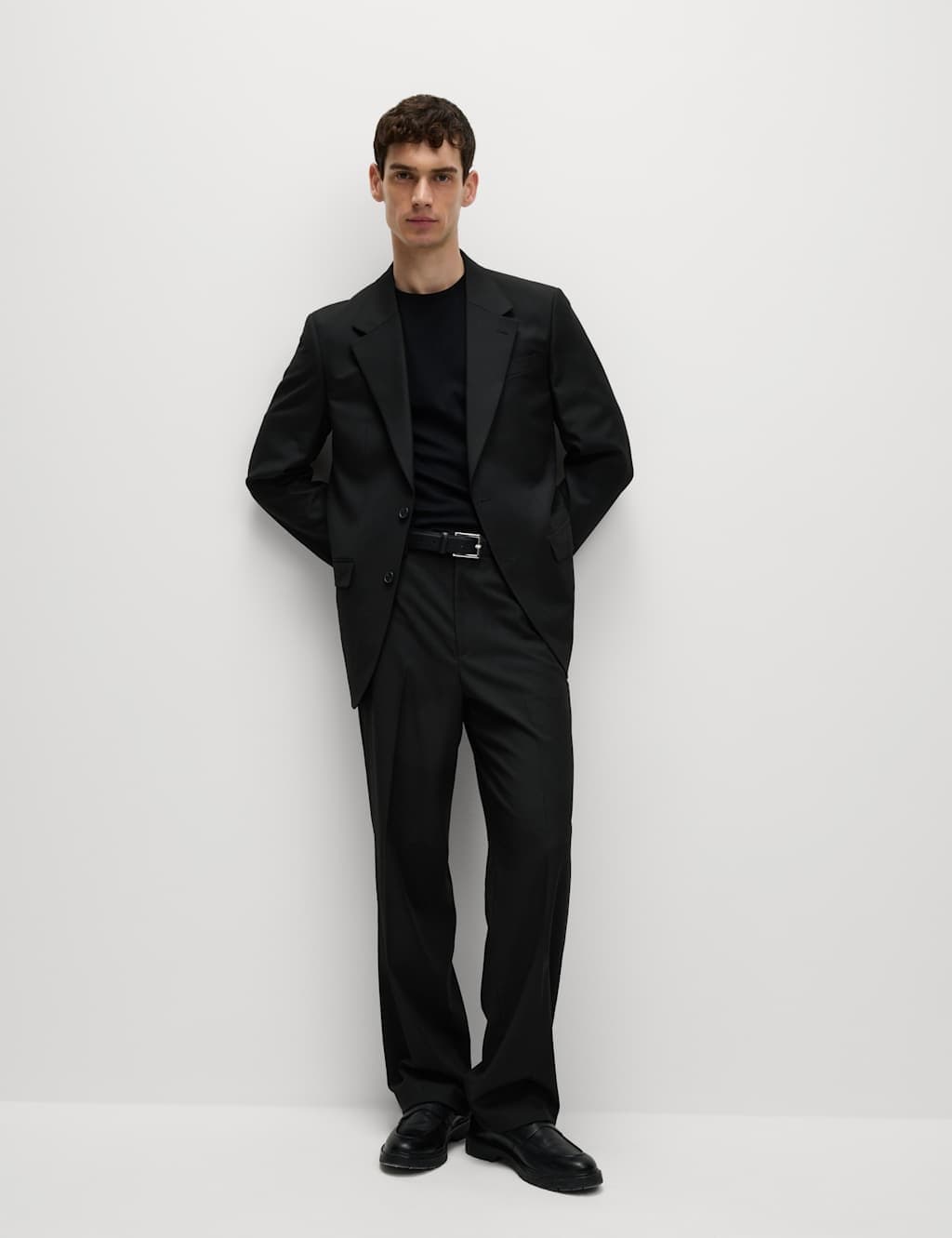 Marks & Spencer M&S Relaxed Fit Stretch Ultimate Suit Trousers Black