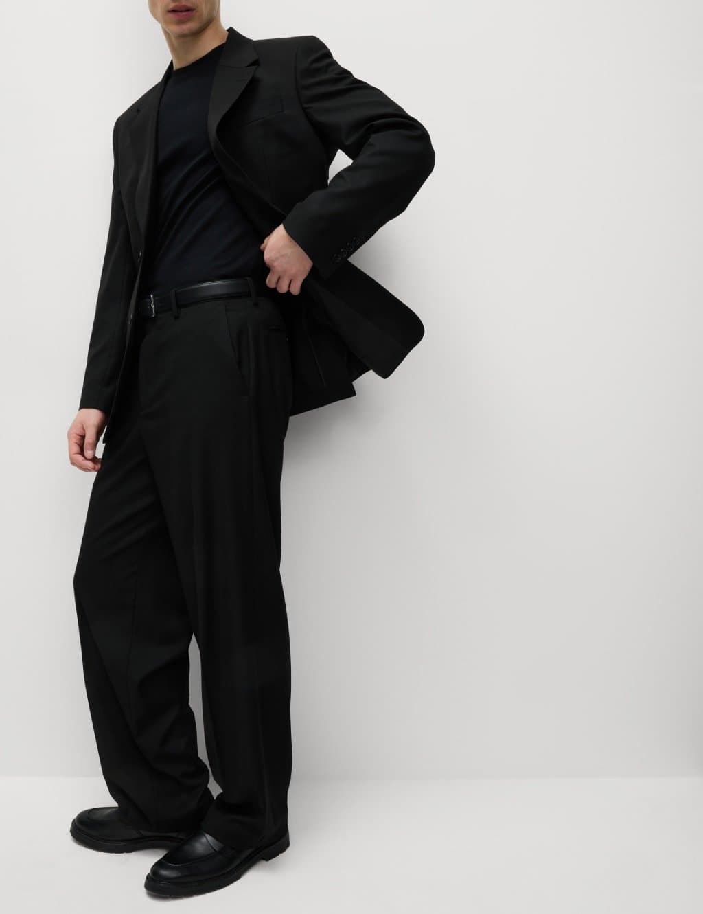 Marks & Spencer M&S Relaxed Fit Stretch Ultimate Suit Trousers Black - 3