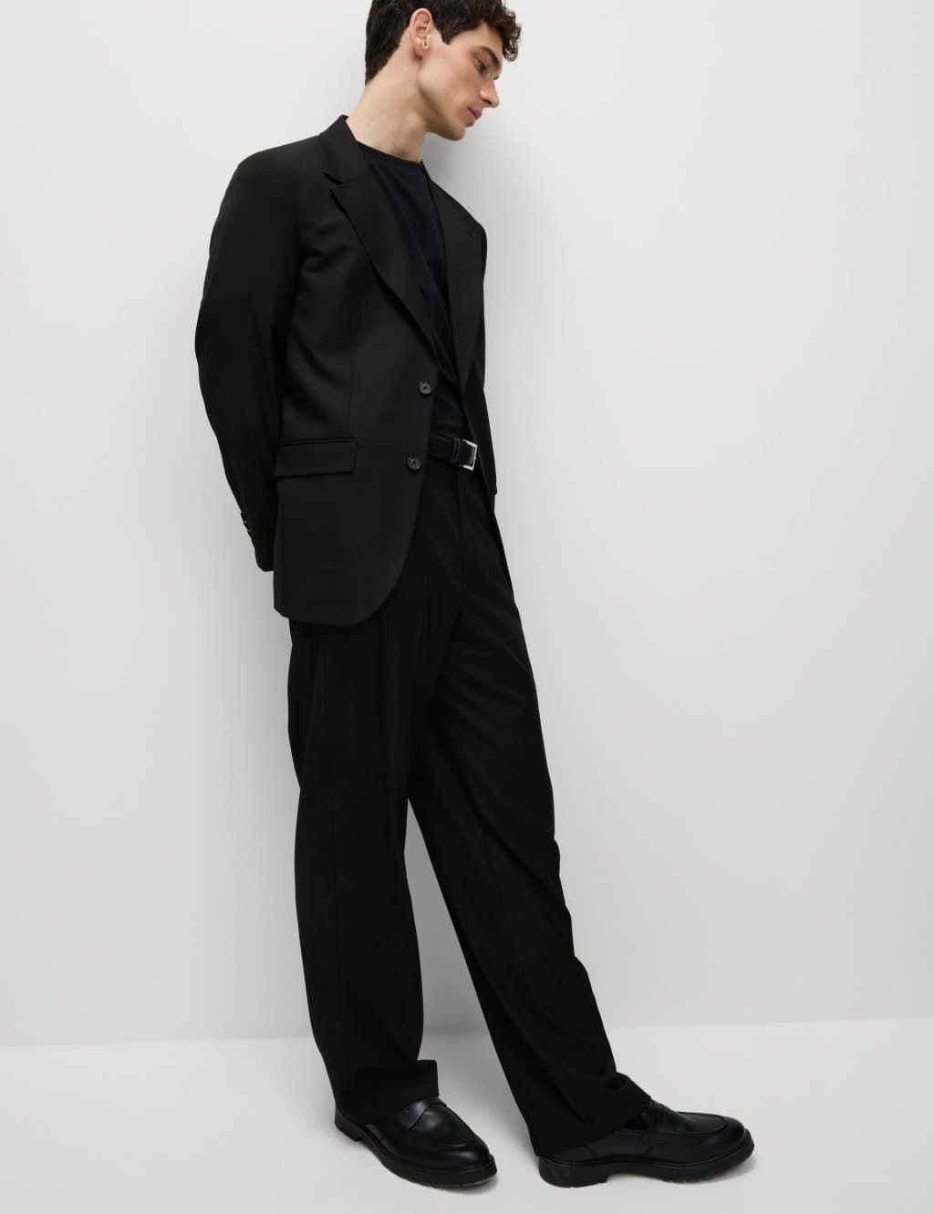 Marks & Spencer M&S Relaxed Fit Stretch Ultimate Suit Trousers Black - 4