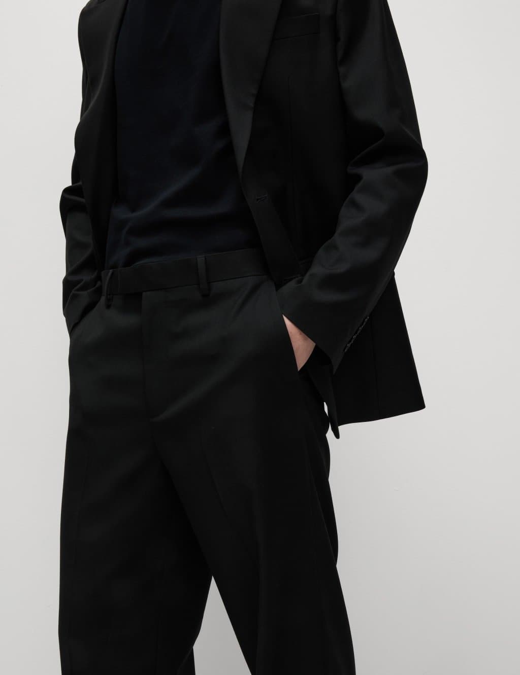 Marks & Spencer M&S Relaxed Fit Stretch Ultimate Suit Trousers Black - 5