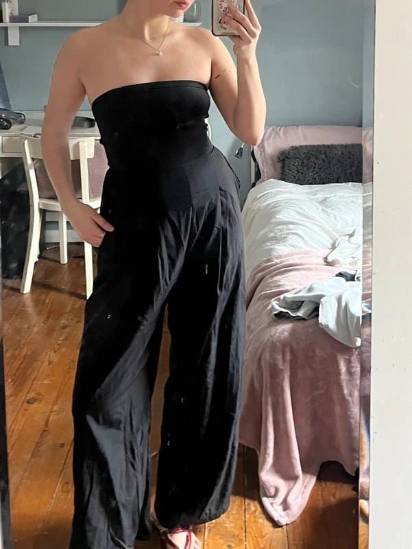 ASOS Design Black bandeau jumpsuit