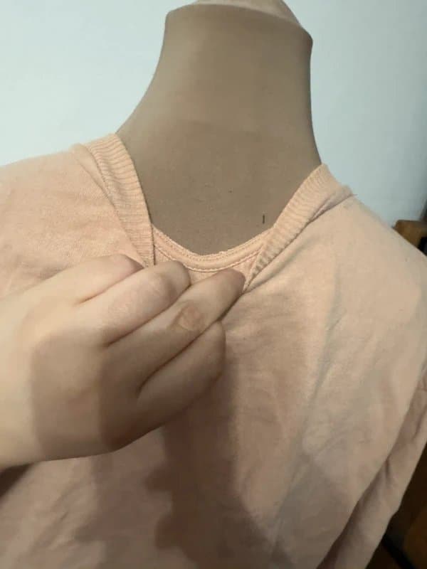 ASOS Design peach long sleeve sweatshirt yoga gym pilates top blouse sparkly trim size 10