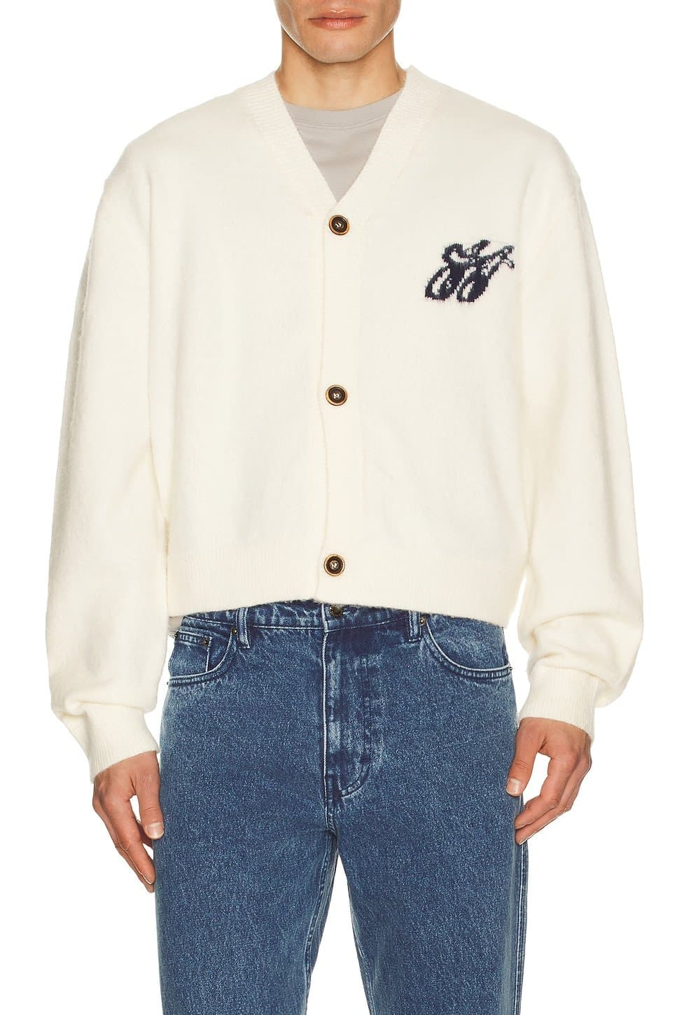 revolve H Brushed Knit Cardigan