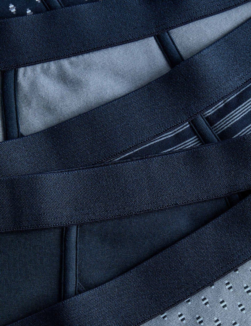 Marks & Spencer M&S 5 Pack Cotton Stretch Geometric Trunks Blue Mix - 2