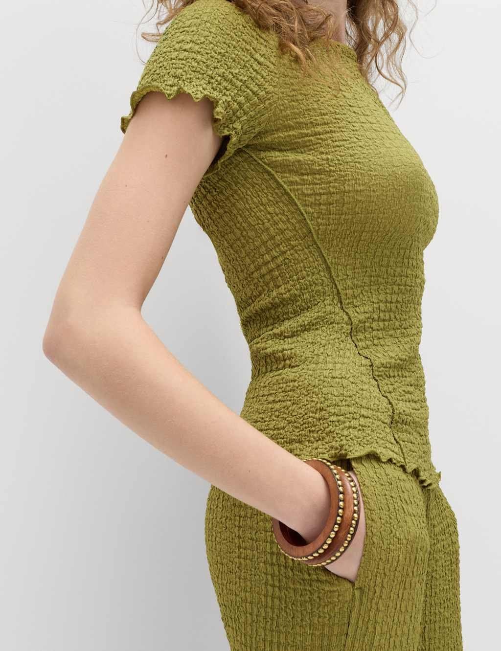 Marks & Spencer M&S Textured Top Winter Lime - 2