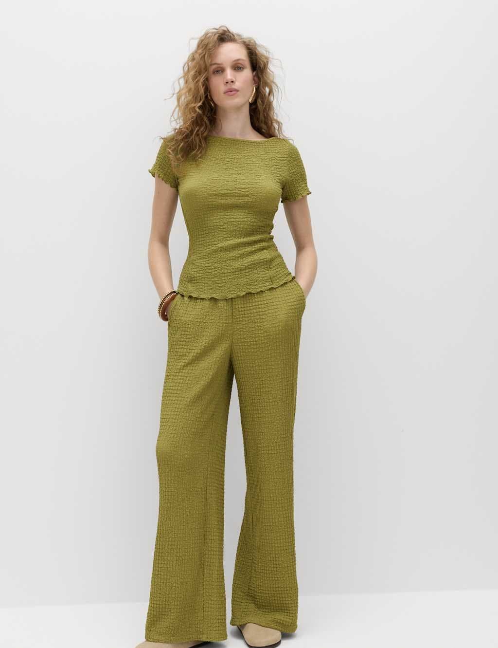 Marks & Spencer M&S Textured Top Winter Lime - 3