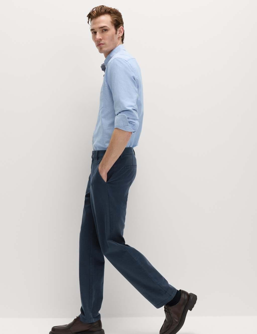 Marks & Spencer M&S The Ultimate Regular Fit Chinos Navy - 5