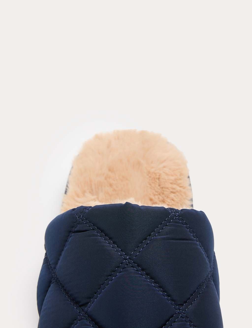 Marks & Spencer M&S Quilted Mule Slippers with Secret Support Navy - 2