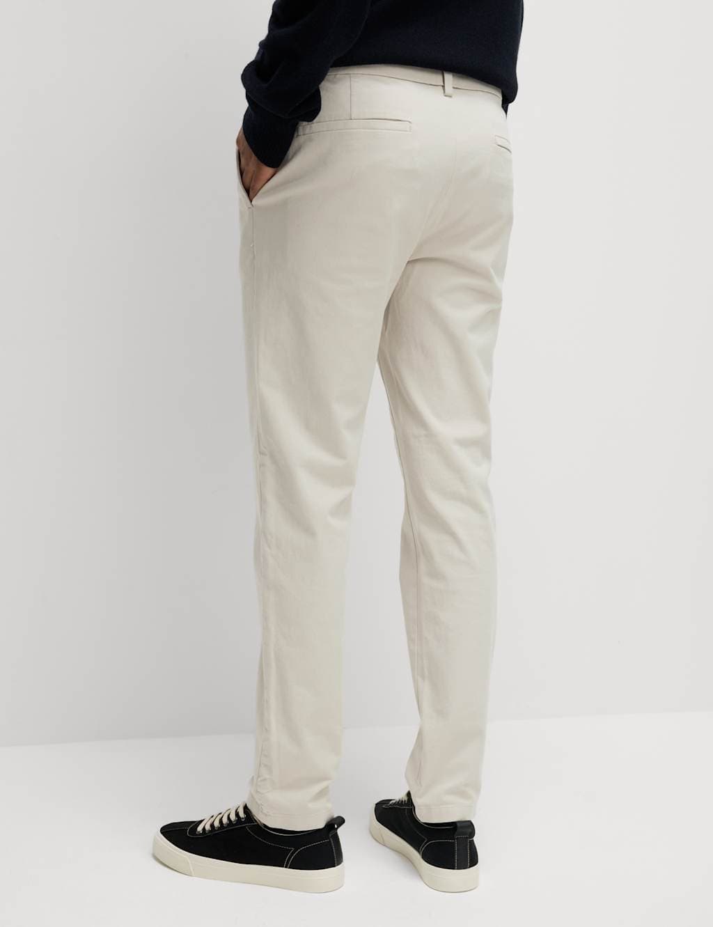 Marks & Spencer M&S The Ultimate Slim Fit Twill Chinos Natural Beige - 4