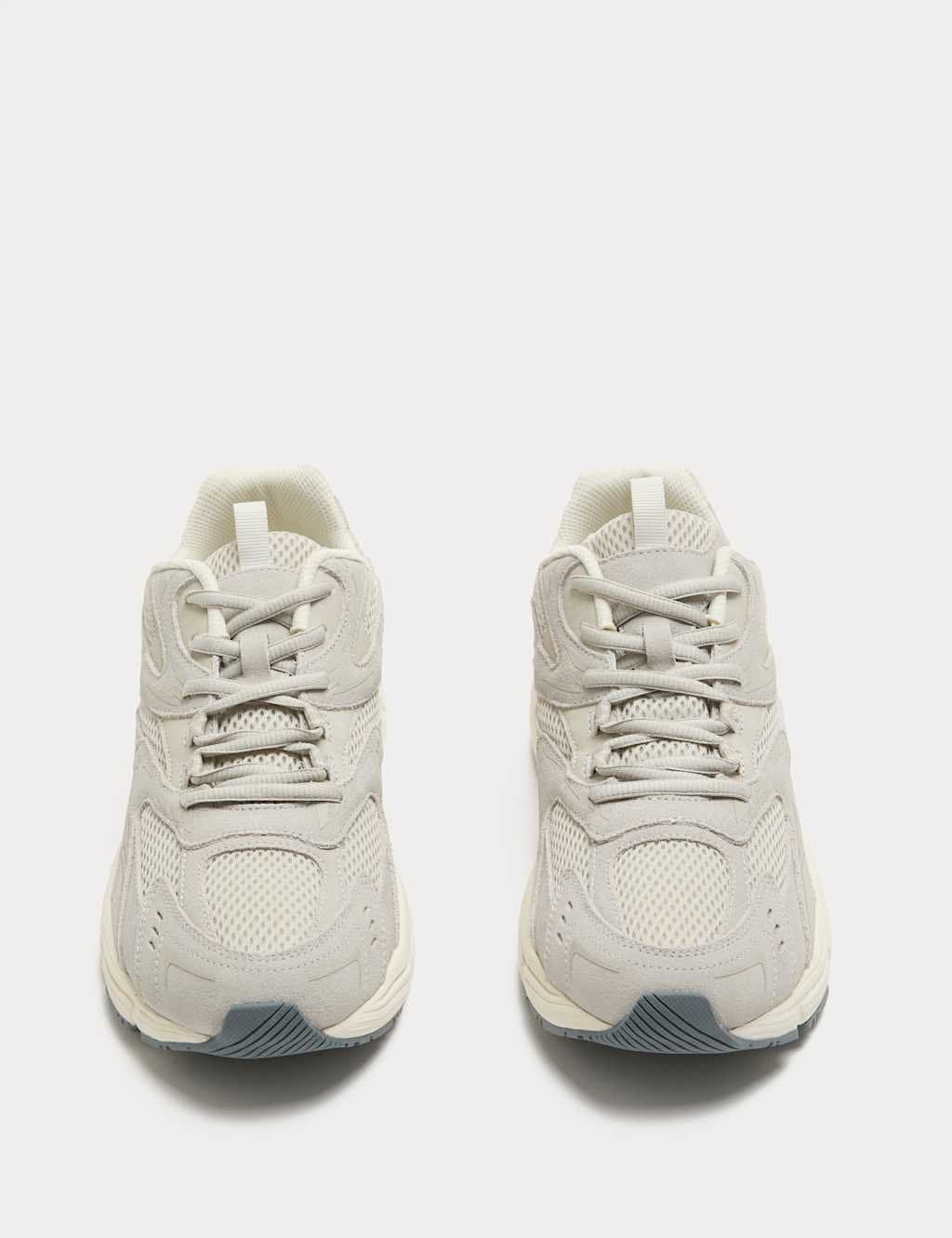 Marks & Spencer M&S Lace Up Trainers Ecru Mix