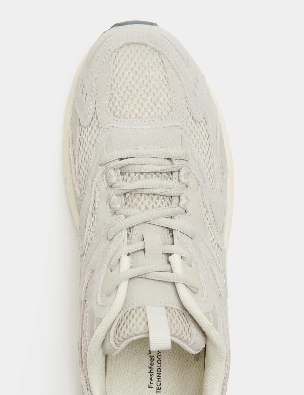 Marks & Spencer M&S Lace Up Trainers Ecru Mix - 2