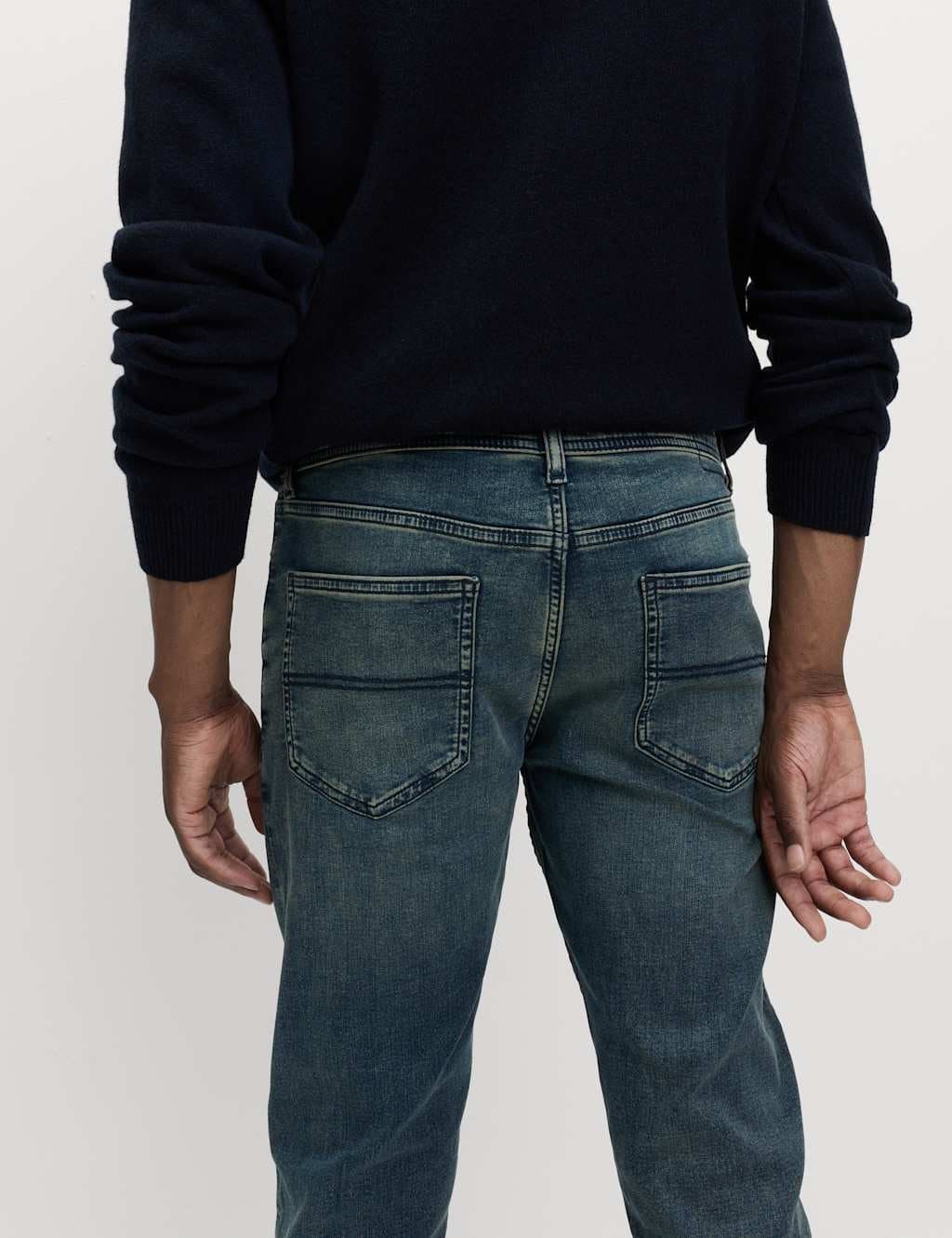 Marks & Spencer M&S Slim Fit Comfort Stretch Jeans Blue Tint - 2