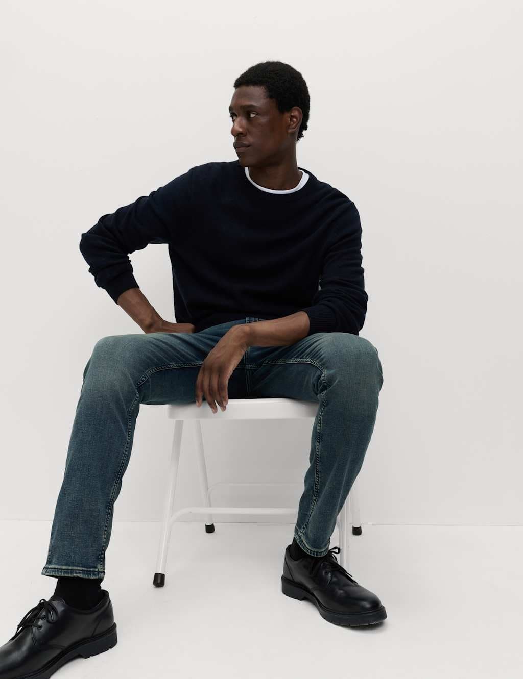 Marks & Spencer M&S Slim Fit Comfort Stretch Jeans Blue Tint - 3