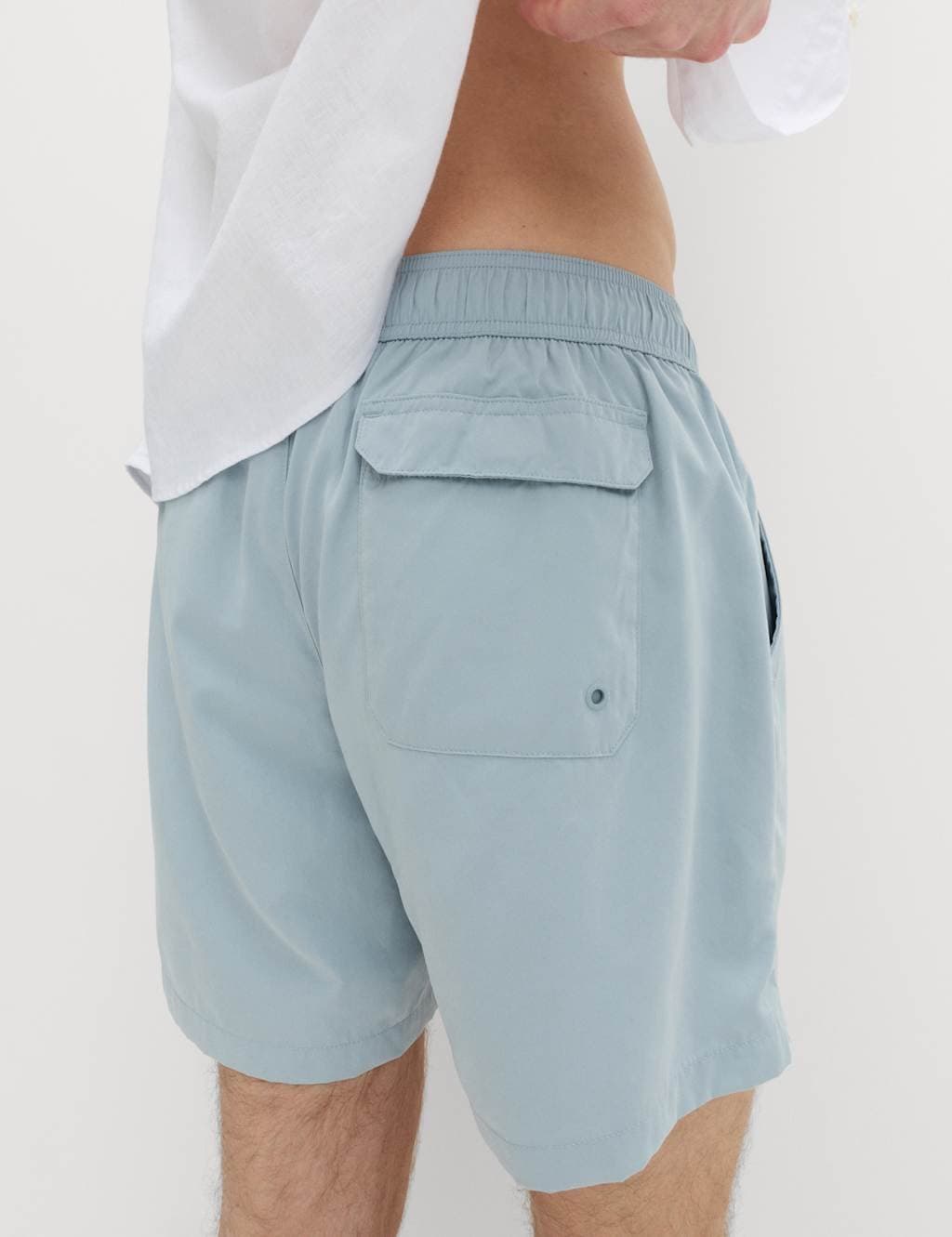 Marks & Spencer M&S Quick Dry Plain Swim Shorts Soft Blue - 5