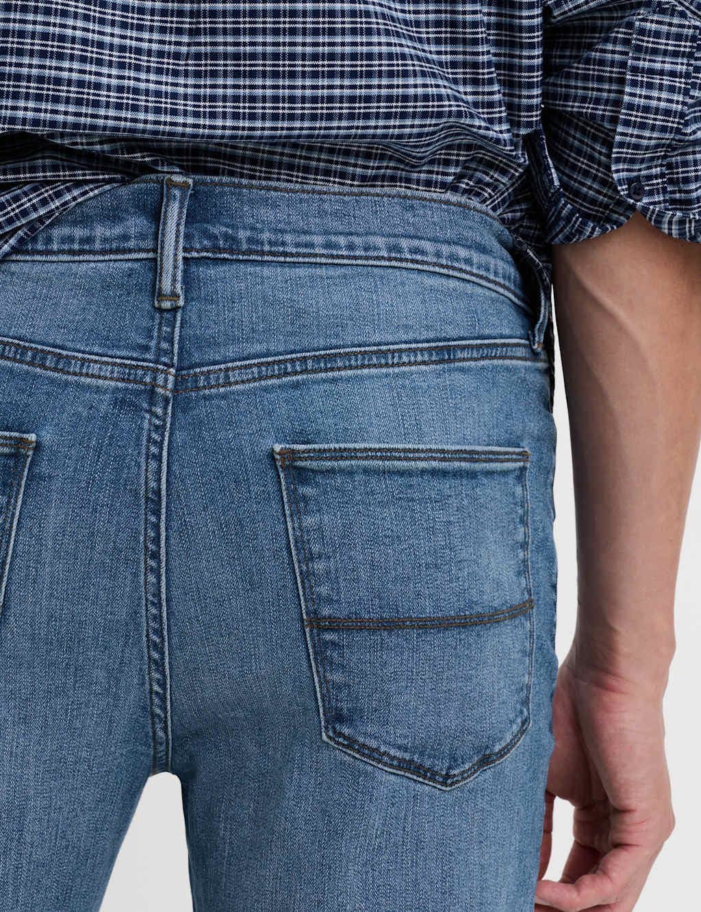 Marks & Spencer M&S Straight Fit Stretch Jeans Slate Blue - 3