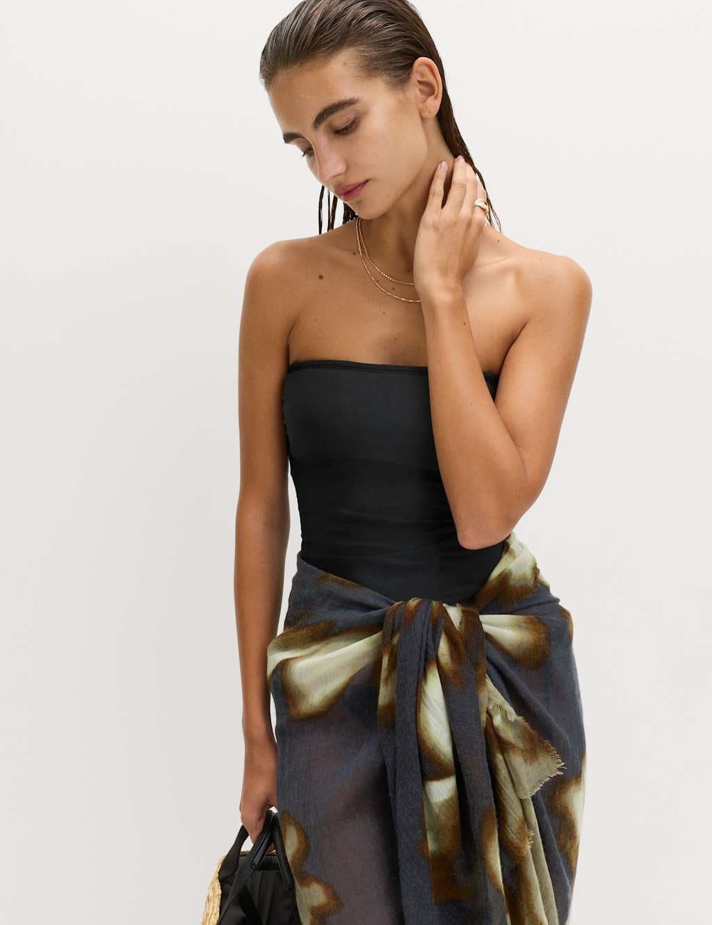 Marks & Spencer M&S Bandeau Tankini Top Black - 5