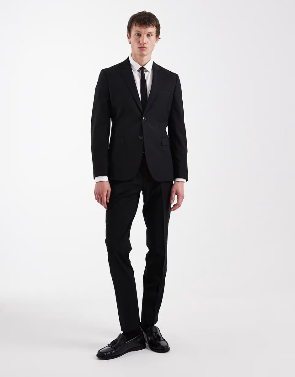 ASOS Hugo Red Arti hesten co-ord slim fit suit jacket and trousers in black