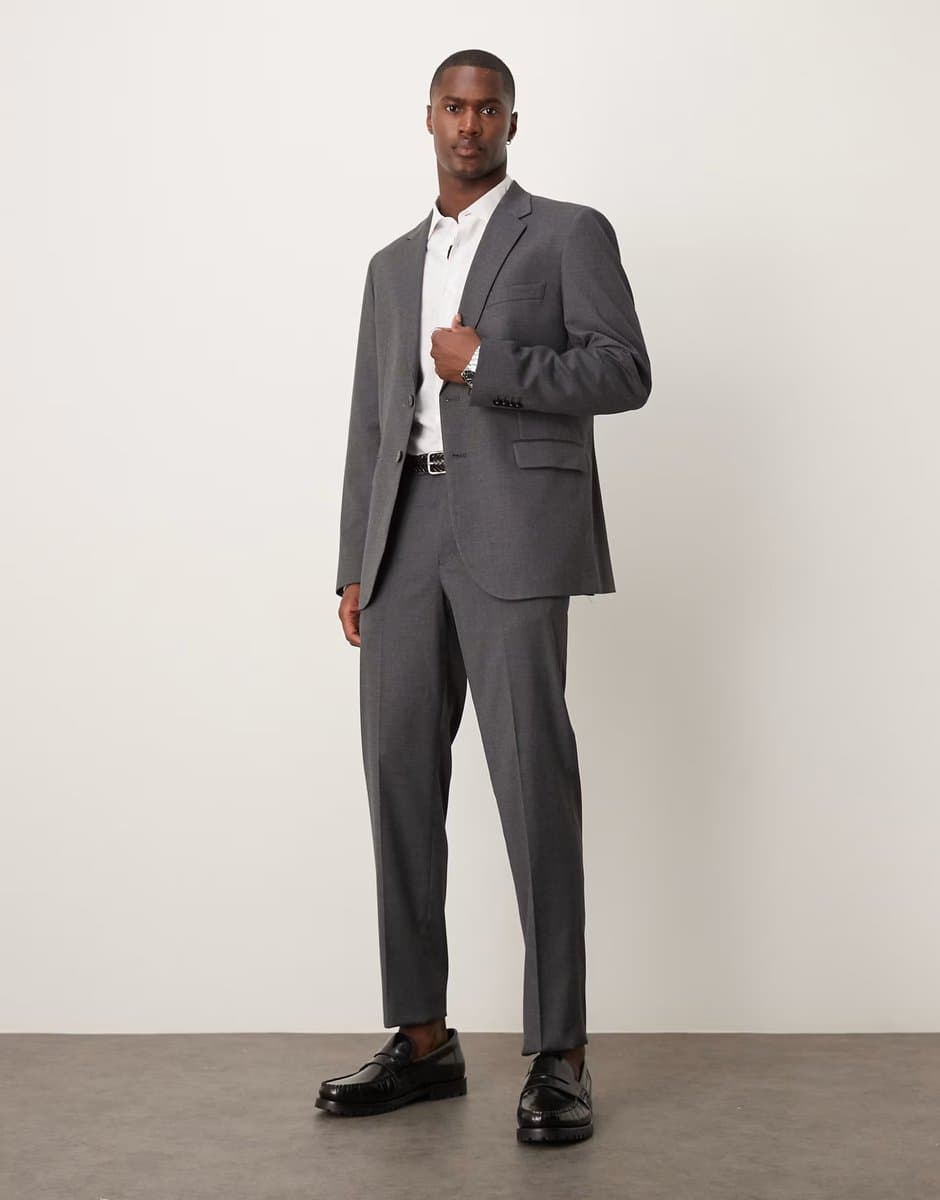 ASOS Mango slim fit suit co-ord in grey